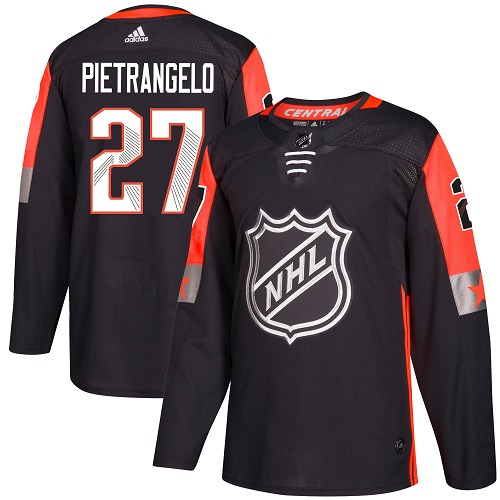 Adidas Blues #27 Alex Pietrangelo Black 2018 All-Star Central Division Authentic Stitched Youth NHL Jersey - Click Image to Close